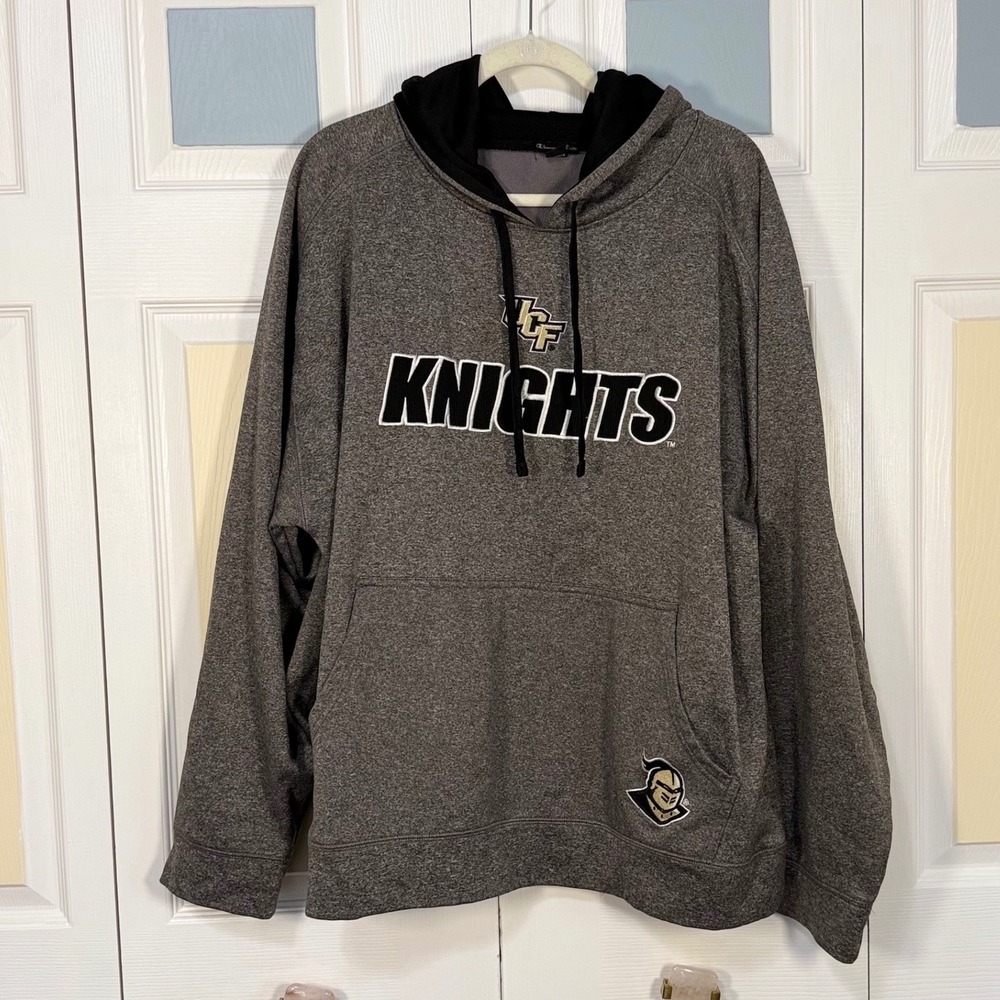 UCF Knights Hoodie Champion Elite Mens 2XL Gray Heather Performance Fleece NCAA